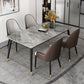 Rectangle Black Base Dining Table Modern Stone Table for Dining Room Use 70.9"L x 31.5"W x 29.5"H Without Chairs Clearhalo 'Dining Tables & Seating' 'Dining Tables' 'dining_table' 'furn' 'furn_dining_table' 'Furniture' 'Kitchen & Dining Furniture' 6419206