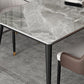 Rectangle Black Base Dining Table Modern Stone Table for Dining Room Use Clearhalo 'Dining Tables & Seating' 'Dining Tables' 'dining_table' 'furn' 'furn_dining_table' 'Furniture' 'Kitchen & Dining Furniture' 6419208