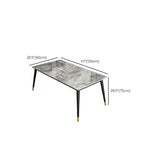 Rectangle Black Base Dining Table Modern Stone Table for Dining Room Use Clearhalo 'Dining Tables & Seating' 'Dining Tables' 'dining_table' 'furn' 'furn_dining_table' 'Furniture' 'Kitchen & Dining Furniture' 6419215