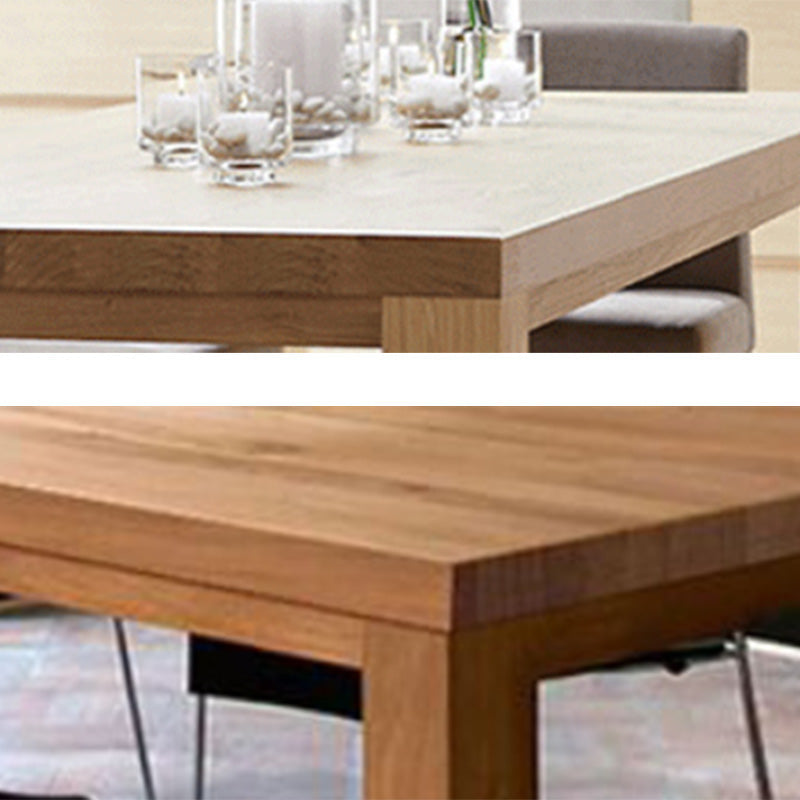 Rectangle 4 Legs Dining Table Modern Style Pine Wood Table for Kitchen Clearhalo 'Dining Tables & Seating' 'Dining Tables' 'dining_table' 'furn' 'furn_dining_table' 'Furniture' 'Kitchen & Dining Furniture' 6419260
