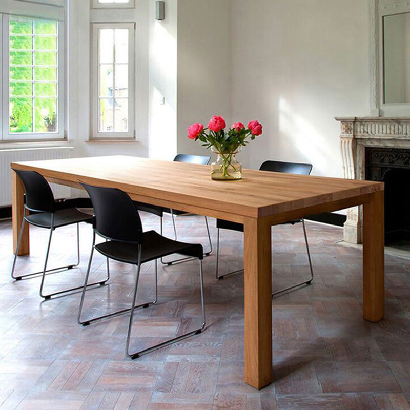 Rectangle 4 Legs Dining Table Modern Style Pine Wood Table for Kitchen Clearhalo 'Dining Tables & Seating' 'Dining Tables' 'dining_table' 'furn' 'furn_dining_table' 'Furniture' 'Kitchen & Dining Furniture' 6419261