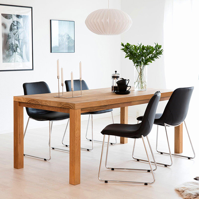 Rectangle 4 Legs Dining Table Modern Style Pine Wood Table for Kitchen Clearhalo 'Dining Tables & Seating' 'Dining Tables' 'dining_table' 'furn' 'furn_dining_table' 'Furniture' 'Kitchen & Dining Furniture' 6419262