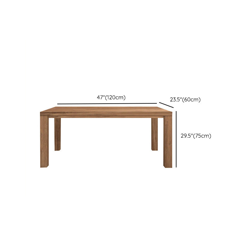 Rectangle 4 Legs Dining Table Modern Style Pine Wood Table for Kitchen Clearhalo 'Dining Tables & Seating' 'Dining Tables' 'dining_table' 'furn' 'furn_dining_table' 'Furniture' 'Kitchen & Dining Furniture' 6419267