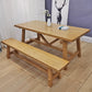 Mesa de comedor rectangular con caballete, mesa de madera moderna para comedor y cocina