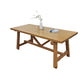 Mesa de comedor rectangular con caballete, mesa de madera moderna para comedor y cocina