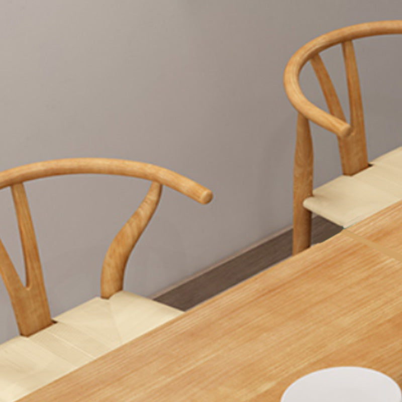 Mesa de comedor rectangular con caballete, mesa de madera moderna para comedor y cocina
