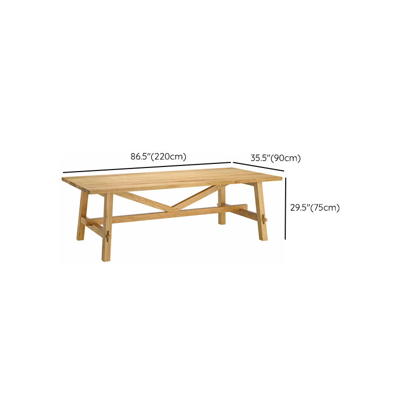 Mesa de comedor rectangular con caballete, mesa de madera moderna para comedor y cocina