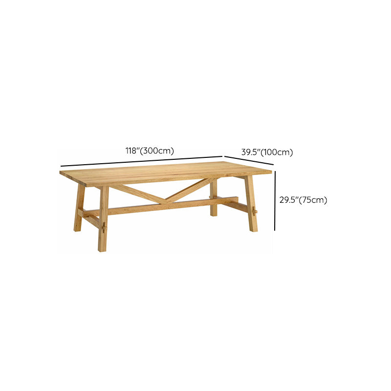 Mesa de comedor rectangular con caballete, mesa de madera moderna para comedor y cocina