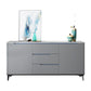 Modern Antique Finish Credenza 3 Drawer Sintered Stone Sideboard Cabinet Clearhalo 'buffet_sideboard' 'Buffets & Sideboards' 'furn' 'furn_buffet_sideboard' 'Furniture' 'Kitchen & Dining Furniture' 6419316