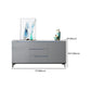 Modern Antique Finish Credenza 3 Drawer Sintered Stone Sideboard Cabinet Clearhalo 'buffet_sideboard' 'Buffets & Sideboards' 'furn' 'furn_buffet_sideboard' 'Furniture' 'Kitchen & Dining Furniture' 6419327