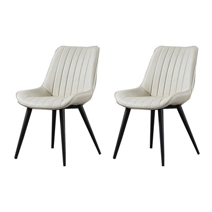 Chaises latérales sans bras de style industriel avec des jambes en métal pour la cuisine