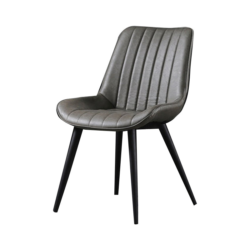 Chaises latérales sans bras de style industriel avec des jambes en métal pour la cuisine