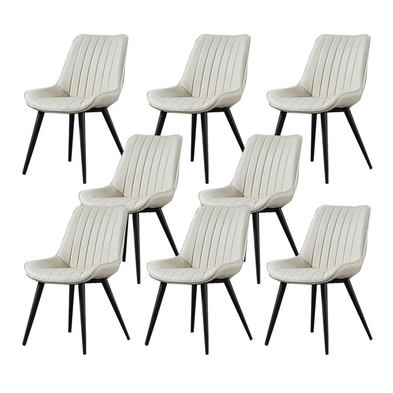 Chaises latérales sans bras de style industriel avec des jambes en métal pour la cuisine