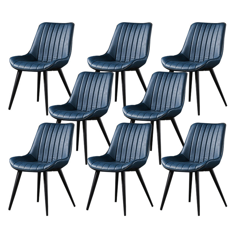 Chaises latérales sans bras de style industriel avec des jambes en métal pour la cuisine