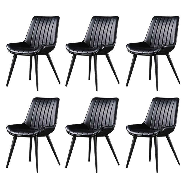 Chaises latérales sans bras de style industriel avec des jambes en métal pour la cuisine