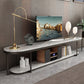Modern 16" W TV Media Stand Marble Open Shelving TV Stand Console