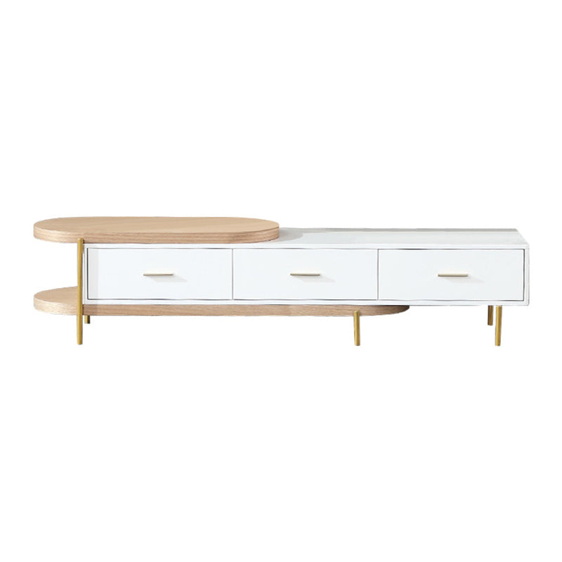 Contemporary Media Console TV Stand Faux Wood TV Stand with Drawers Wood Clearhalo 'furn' 'furn_tv_stands_entertainment_centers' 'Furniture' 'Living Room Furniture' 'TV Stands & Entertainment Centers' 'TV Stands & Media Storage Furniture' 'tv_stands_entertainment_centers' 6419423