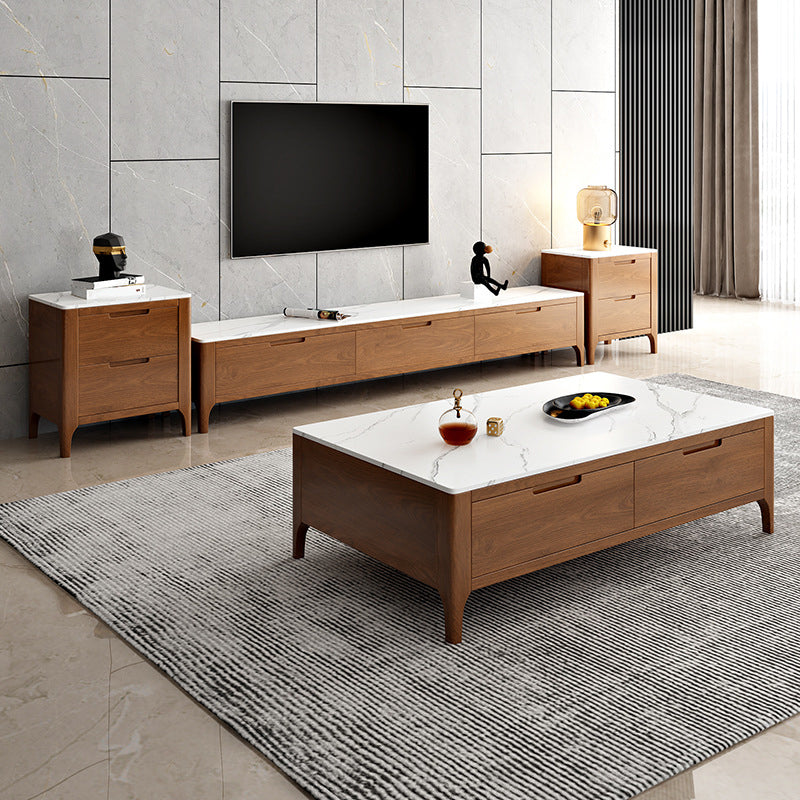 Scandinavian TV Media Console Stone TV Stand for Living Room Clearhalo 'furn' 'furn_tv_stands_entertainment_centers' 'Furniture' 'Living Room Furniture' 'TV Stands & Entertainment Centers' 'TV Stands & Media Storage Furniture' 'tv_stands_entertainment_centers' 6419471