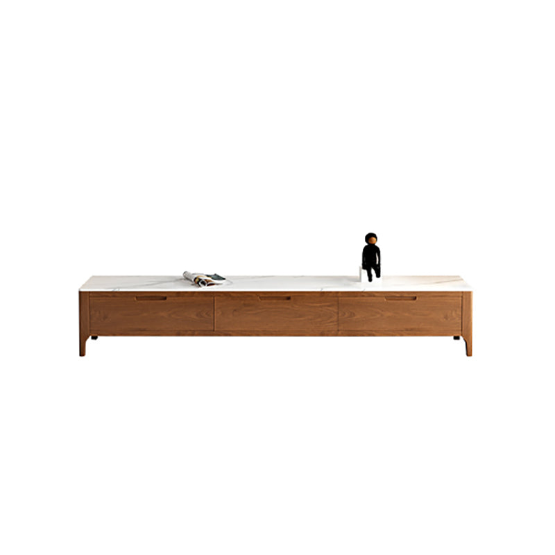 Scandinavian TV Media Console Stone TV Stand for Living Room Nut-Brown Clearhalo 'furn' 'furn_tv_stands_entertainment_centers' 'Furniture' 'Living Room Furniture' 'TV Stands & Entertainment Centers' 'TV Stands & Media Storage Furniture' 'tv_stands_entertainment_centers' 6419474