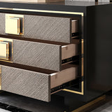 グラムテレビメディアコンソールウッドメディアコンソールテレビスタンドは3つの引き出しを備えています