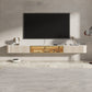 Glam Stone TV Console Floating TV Media Stand with Doors for Living Room 79"L x 12"W x 8"H Clearhalo 'furn' 'furn_tv_stands_entertainment_centers' 'Furniture' 'Living Room Furniture' 'TV Stands & Entertainment Centers' 'TV Stands & Media Storage Furniture' 'tv_stands_entertainment_centers' 6419523