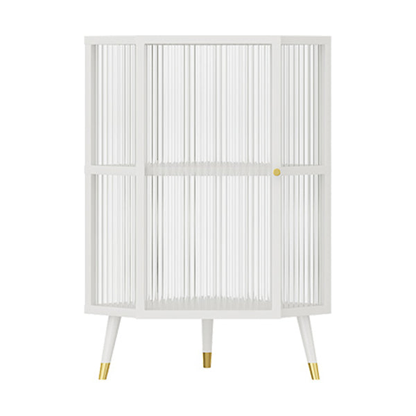 Curio Curio Curio Cabinet in metallo Porte in vetro armadio con gambe per soggiorno