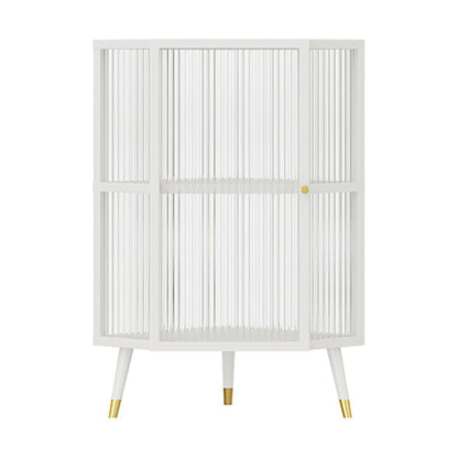 Curio Curio Curio Cabinet in metallo Porte in vetro armadio con gambe per soggiorno