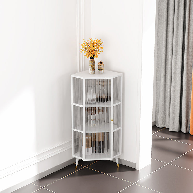 Curio Curio Curio Cabinet in metallo Porte in vetro armadio con gambe per soggiorno