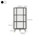 Curio Curio Curio Cabinet in metallo Porte in vetro armadio con gambe per soggiorno