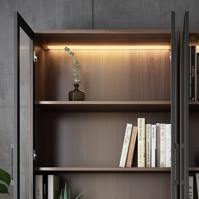 Portes en verre modernes en faux bois en bois.