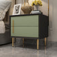 Solid Wood Night Table Contemporary Bed Nightstand with 2 Drawers Green 1 Piece Clearhalo 'Bedroom Furniture' 'furn' 'furn_night_stand' 'Furniture' 'night_stand' 'Nightstands' 6420970