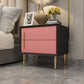 Solid Wood Night Table Contemporary Bed Nightstand with 2 Drawers Pink 1 Piece Clearhalo 'Bedroom Furniture' 'furn' 'furn_night_stand' 'Furniture' 'night_stand' 'Nightstands' 6420975