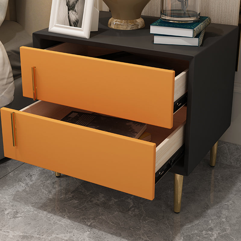 Solid Wood Night Table Contemporary Bed Nightstand with 2 Drawers Clearhalo 'Bedroom Furniture' 'furn' 'furn_night_stand' 'Furniture' 'night_stand' 'Nightstands' 6420976