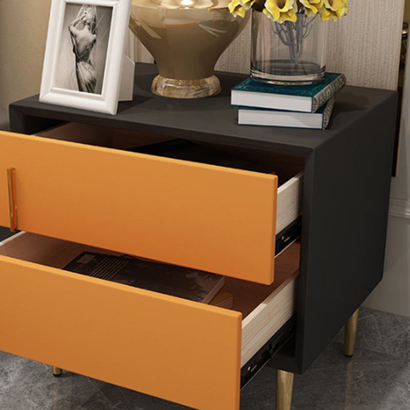 Solid Wood Night Table Contemporary Bed Nightstand with 2 Drawers Clearhalo 'Bedroom Furniture' 'furn' 'furn_night_stand' 'Furniture' 'night_stand' 'Nightstands' 6420982