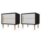 Solid Wood Night Table Contemporary Bed Nightstand with 2 Drawers White 2 Piece Set Clearhalo 'Bedroom Furniture' 'furn' 'furn_night_stand' 'Furniture' 'night_stand' 'Nightstands' 6420989
