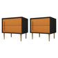 Solid Wood Night Table Contemporary Bed Nightstand with 2 Drawers Orange 2 Piece Set Clearhalo 'Bedroom Furniture' 'furn' 'furn_night_stand' 'Furniture' 'night_stand' 'Nightstands' 6420994