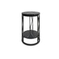 Industrial Bed Nightstand Open Storage Accent Table Nightstand for Bedroom Black 1 Piece Clearhalo 'Bedroom Furniture' 'furn' 'furn_night_stand' 'Furniture' 'night_stand' 'Nightstands' 6420997