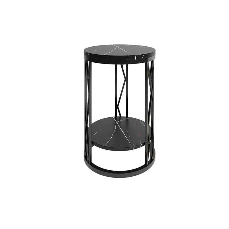 Industrial Bed Nightstand Open Storage Accent Table Nightstand for Bedroom Black 1 Piece Clearhalo 'Bedroom Furniture' 'furn' 'furn_night_stand' 'Furniture' 'night_stand' 'Nightstands' 6420997