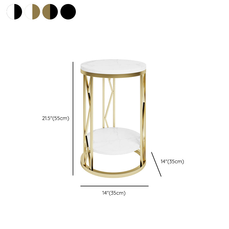 Industrial Bed Nightstand Open Storage Accent Table Nightstand for Bedroom Clearhalo 'Bedroom Furniture' 'furn' 'furn_night_stand' 'Furniture' 'night_stand' 'Nightstands' 6421013