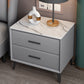 Modern Nightstand Stone Accent Table Nightstand with 2 Drawers Clearhalo 'Bedroom Furniture' 'furn' 'furn_night_stand' 'Furniture' 'night_stand' 'Nightstands' 6421079