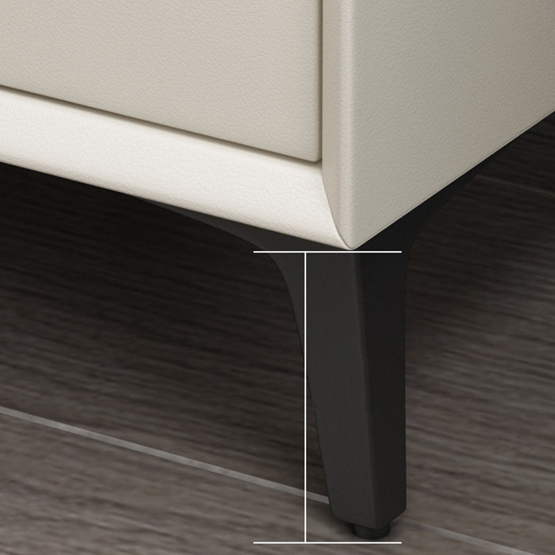 Modern Nightstand Stone Accent Table Nightstand with 2 Drawers Clearhalo 'Bedroom Furniture' 'furn' 'furn_night_stand' 'Furniture' 'night_stand' 'Nightstands' 6421091