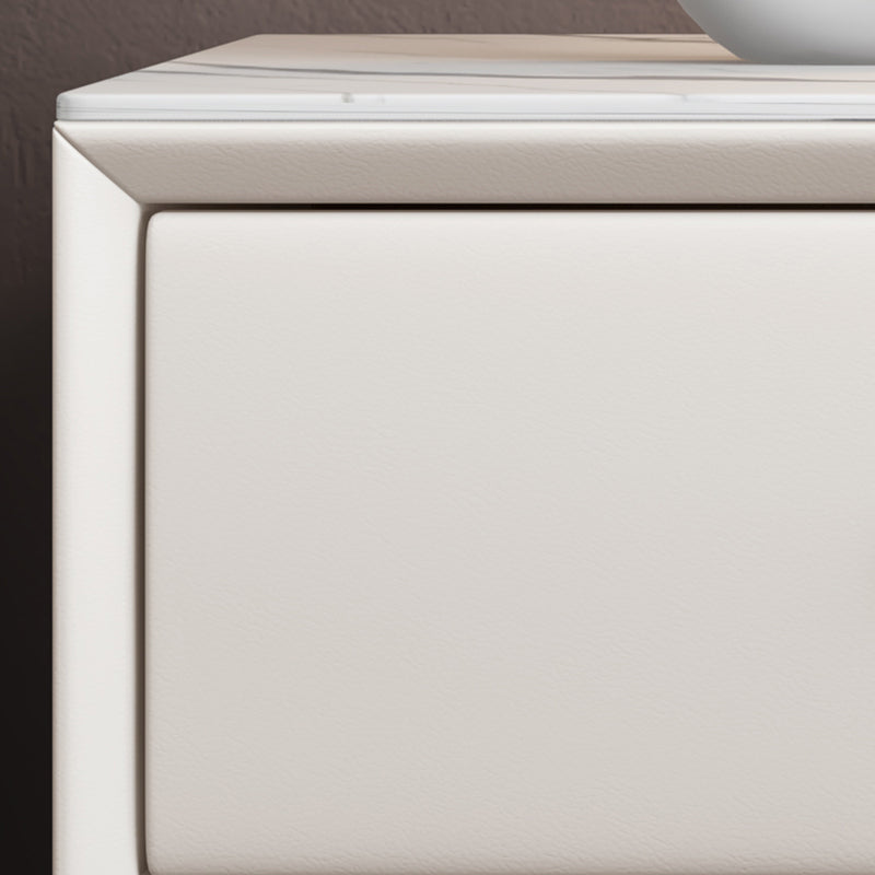 Modern Nightstand Stone Accent Table Nightstand with 2 Drawers Clearhalo 'Bedroom Furniture' 'furn' 'furn_night_stand' 'Furniture' 'night_stand' 'Nightstands' 6421094