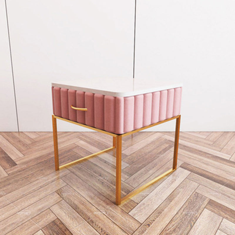 Cajones de noche de mesa de acento glamoroso incluye gabinete de noche para dormitorio