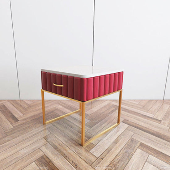 Cajones de noche de mesa de acento glamoroso incluye gabinete de noche para dormitorio
