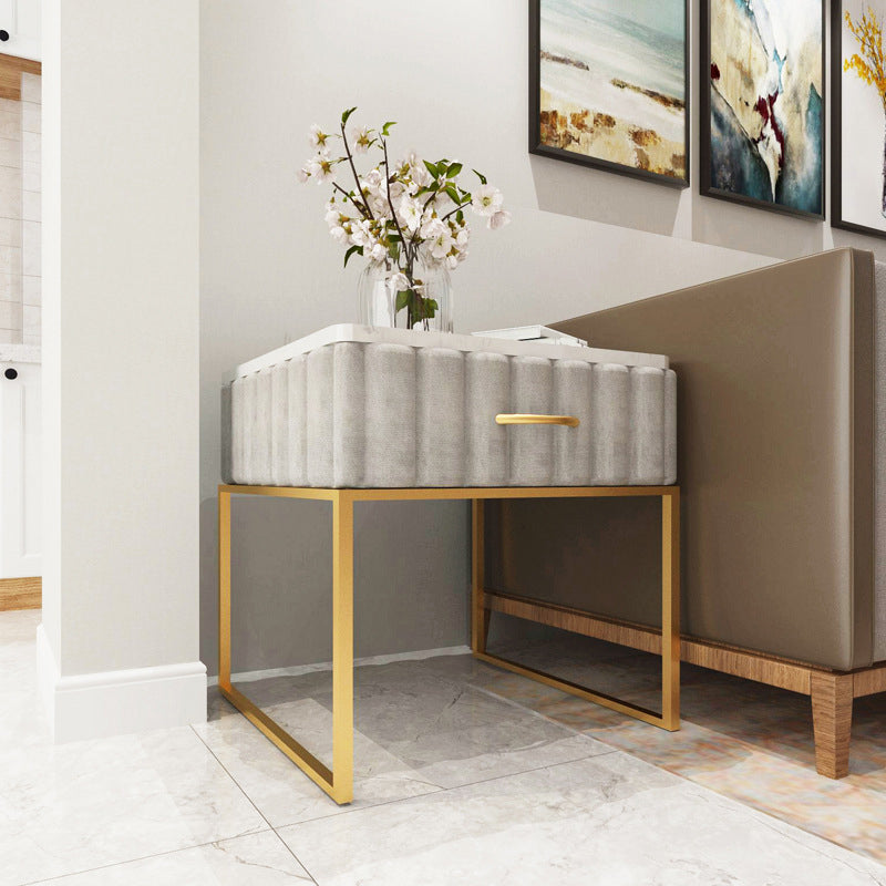 Cajones de noche de mesa de acento glamoroso incluye gabinete de noche para dormitorio