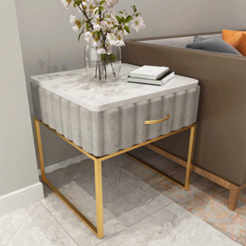 Cajones de noche de mesa de acento glamoroso incluye gabinete de noche para dormitorio