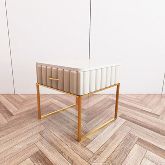 Cajones de noche de mesa de acento glamoroso incluye gabinete de noche para dormitorio