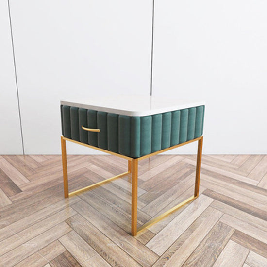 Cajones de noche de mesa de acento glamoroso incluye gabinete de noche para dormitorio