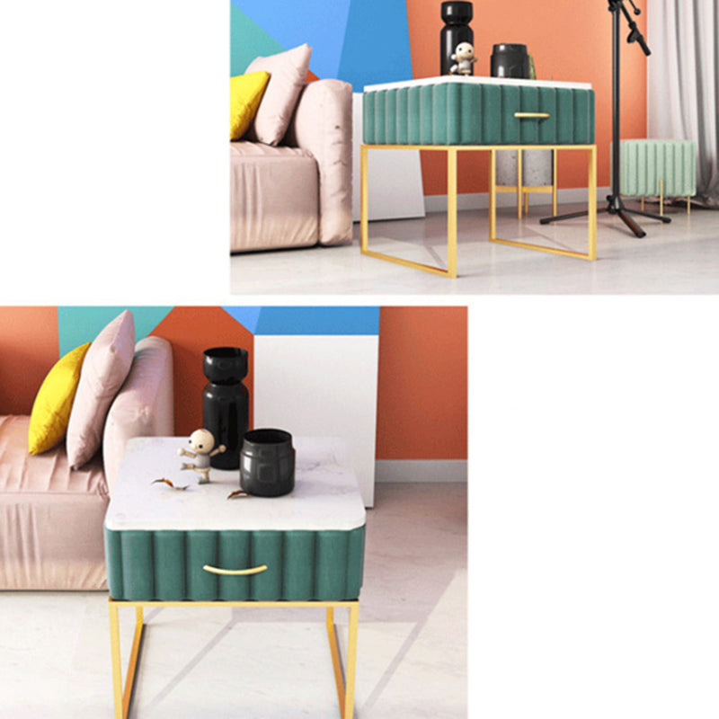 Cajones de noche de mesa de acento glamoroso incluye gabinete de noche para dormitorio