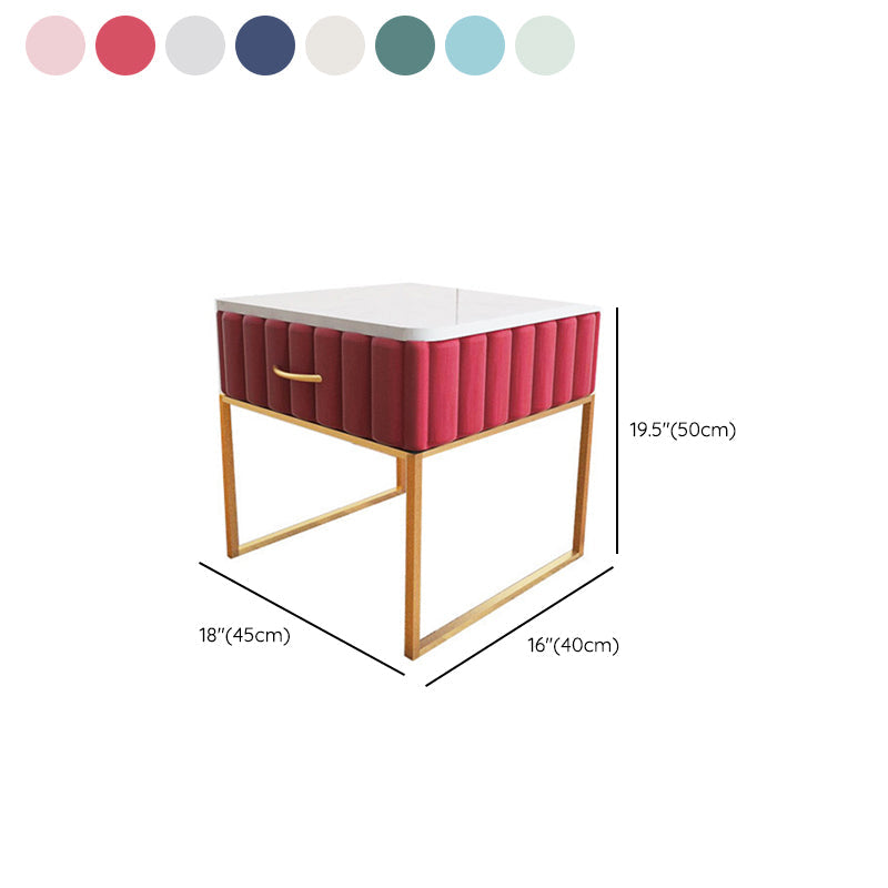 Cajones de noche de mesa de acento glamoroso incluye gabinete de noche para dormitorio